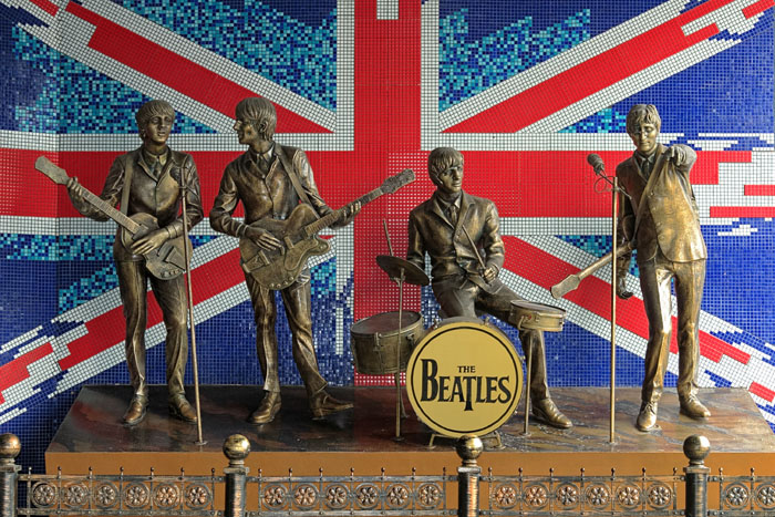 Monument to The Beatles in Donetsk, Ukraine